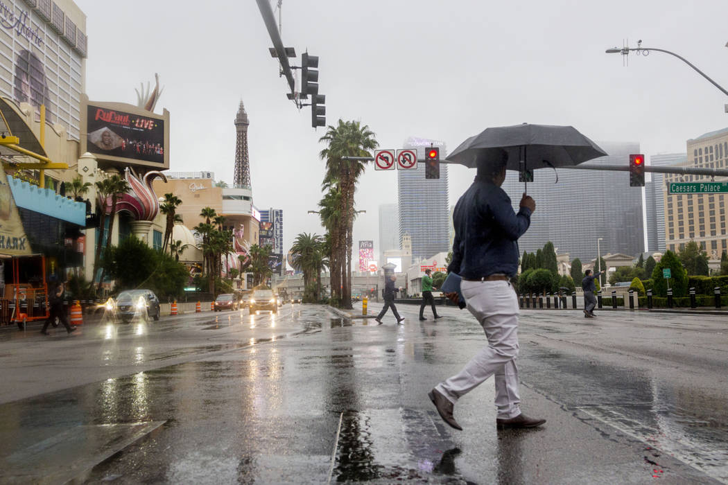 Rainy day on the Las Vegas Strip