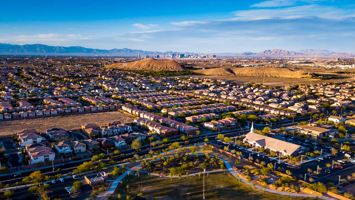 Suburban part of Las Vegas